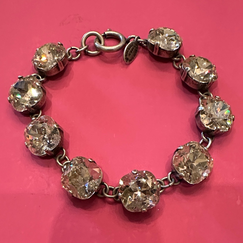 Catherine Popesco France Silver Bracelet With Clear Stones